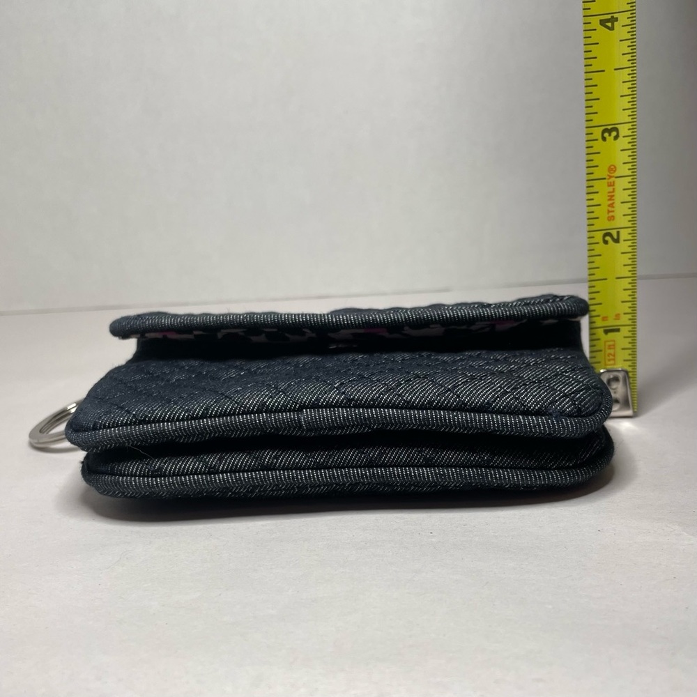 Vera Bradley Wallet With Key Ring Quilted Denim Small - Picture 8 of 10